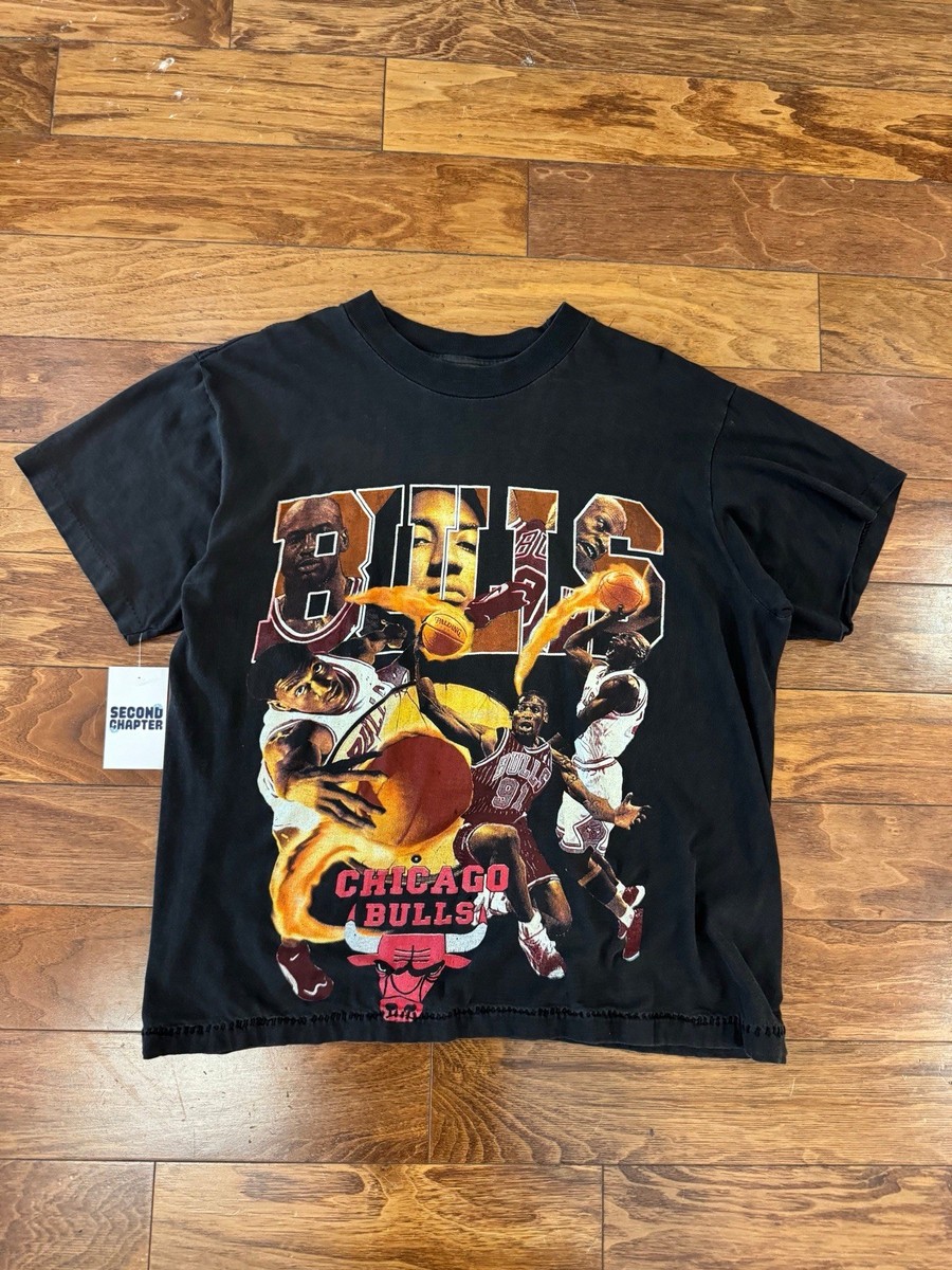 激激レア90sデッドストックbulls rap ラップT ブルス 90s Chicago Bulls Pippen, Jordan, Rodman Vintage Rap Tee (XL) | eBay