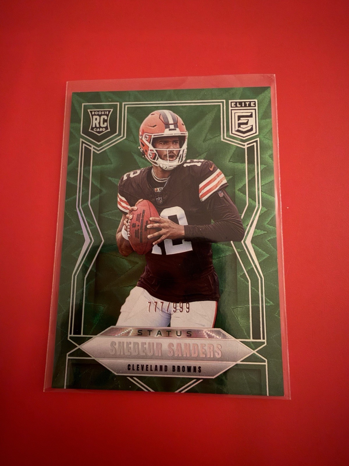 2025 Panini Donruss Elite Rookies Shedeur Sanders #112 Status Explosion /999 RC