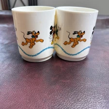Disneyland Cups and Bowls Plastic DEKA mickey Mouse Walt Disney World Vintage