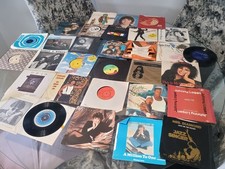 30+ Vinyl 7" Records Job Lot  45s Singles - job lot collection mixed theme music