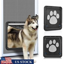 Durable Pet Screen Door Auto Close Dual Locks Easy Installation Dogs Cats New