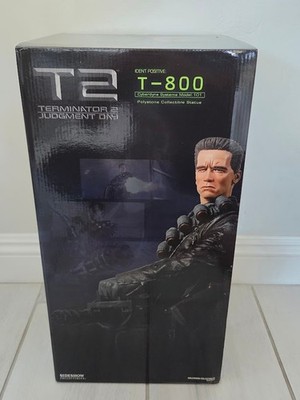 NIB Terminator 2 T2 Judgment Day T-800 15'' Arnold Statute #8320 Sideshow 129/750