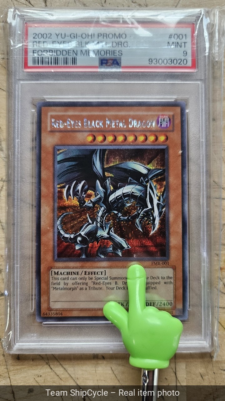 PSA 9  YuGiOh Card  FMR001  REDEYES BLACK METAL DRAGON secret rare MINT G2U view 5