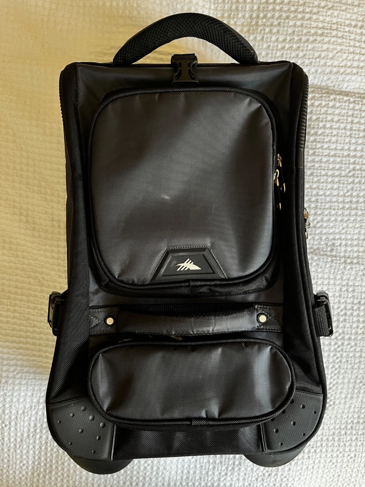 High Sierra  21" 2-Wheel Upright Duffel Carry-on Luggage Charcoal Gray Black EUC - Image 2 of 4