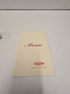 Vintage New York Central Systam 1950s Railroad Breakfast Menu Four Roses Whiskey