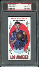 1969 Topps #49 Mel Counts ROOKIE PSA 8