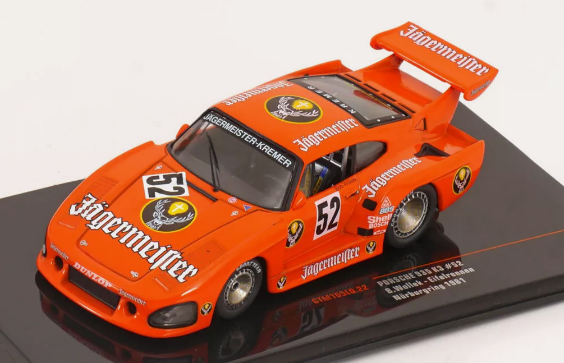 Porsche 935 K3 Jagermeister IXO 1/43 miniature DRM 1981 Wollek