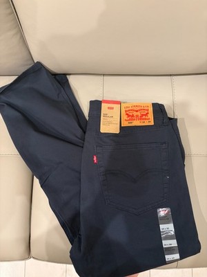 Levis 505 Jeans Men s Stretch Regular Fit Zip Olive , Black , Navy , Khaki