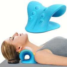 Neck And Shoulder Relaxer C-Shape Cervical Traction Device Relax Spine Alignment