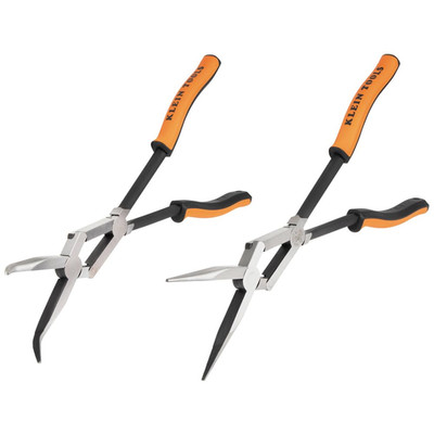 Klein Tools 71402 Needle Nose Pliers And Bent Nose Pliers Set Knurled Jaws