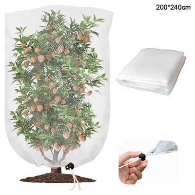 Fruit Tree Netting with Drawstring 200 x 240cm Garden Insect Barrier Plant