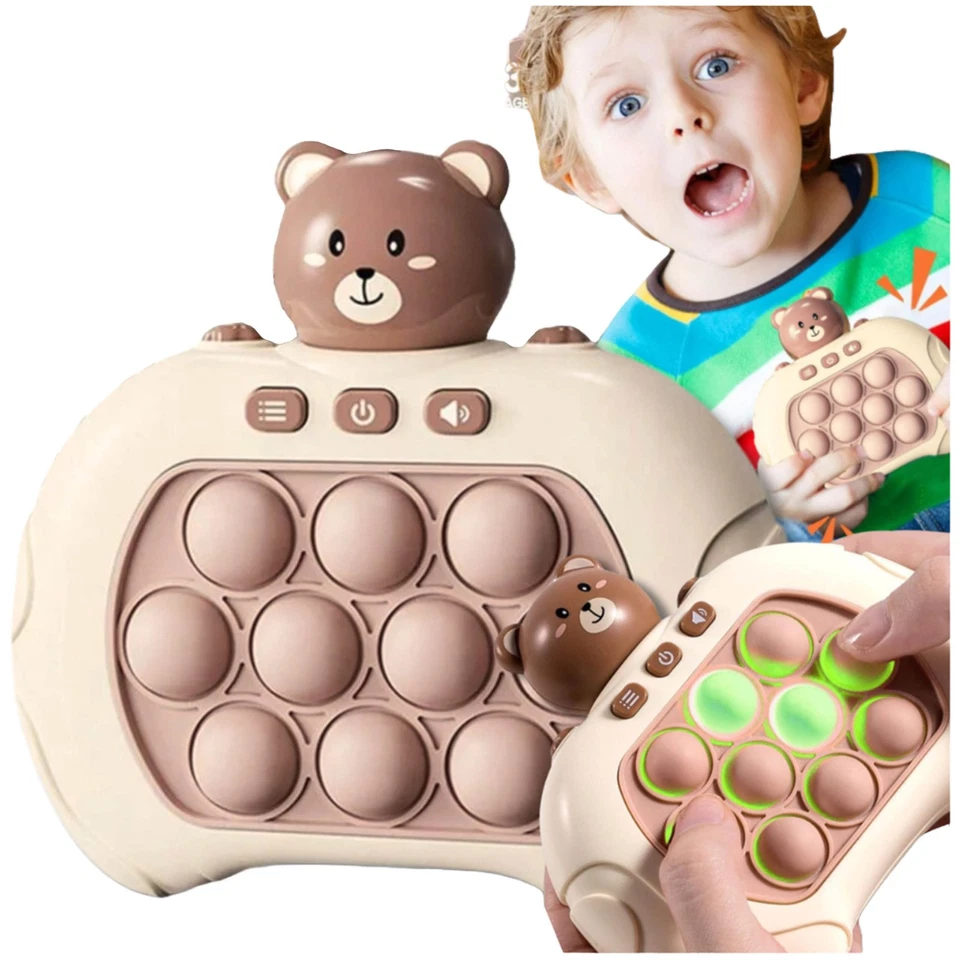 ABC BETTER TOYS POP-IT Fidget - Quick Push Spiel Bubble Sensory Fidget Toy mit Musik Elektronis