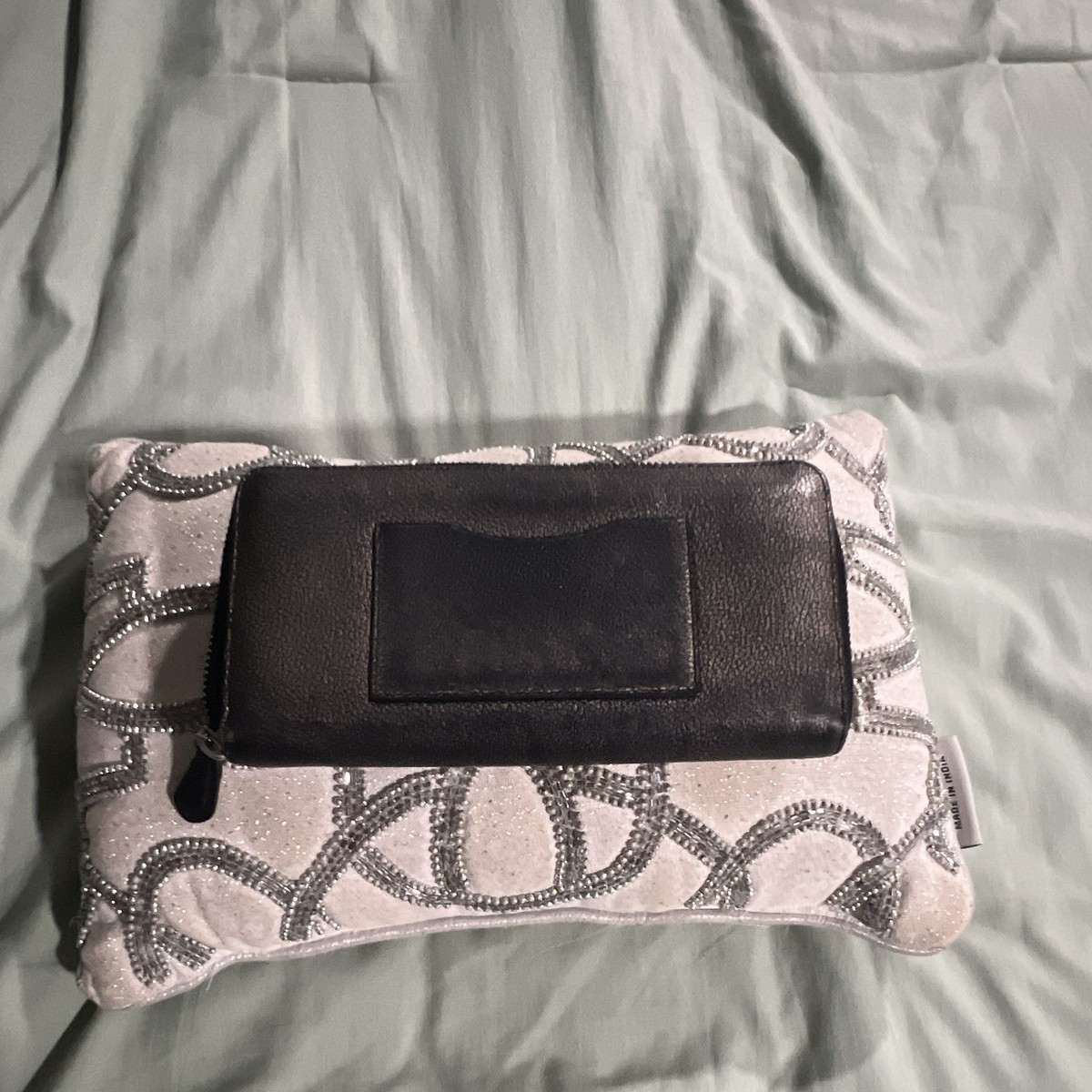 Coach Women's Black Logo Zip-Around Wallet w/ Card Slots, Coin