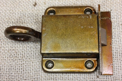 #ad old Pull Ring Window Latch Catch Cabinet Basement Transom Sash vintage Awning $20.65