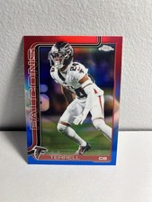 2025 Topps Chrome Football #19 A.J. Terrell Red White Blue Refractor Falcons 🔥