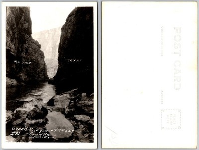 RPPC River Canyon Rock Formation Water Cliffs Photo Postcard