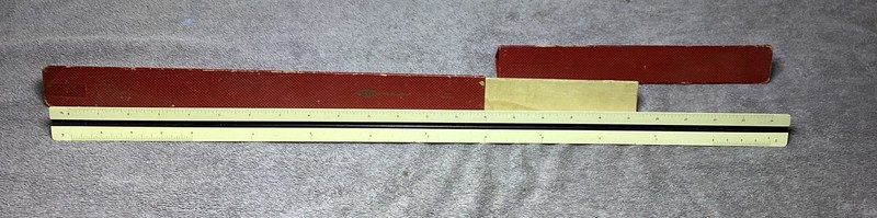 VTG. ALVIN NO.242 BOXWOOD 25-3/8” TRIANGULAR RULE WEST GERMANY