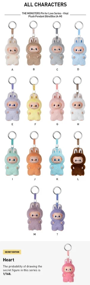 *EE. UU.* AUTÉNTICO PIN POP MART LABUBU LOS MONSTRUOS PARA AMOR - CAJA CIEGA (A-M) Foto 3 de 4