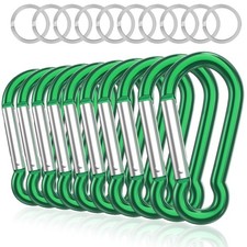 Aluminum Carabiner, Caribeener Clips, Spring Snap Hook for Keychain Clip, Set...
