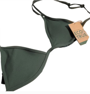 Volcom Green Triangle Bikini Top Minimalist Swimwear Size Small 