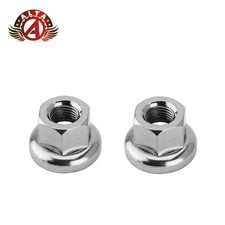 2x ALTA 9x1mm Front Axle Nuts Chrome Rotating Washer 1 Speed Fixie Hub Bicycles.