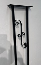 Mailbox Post, Steel Scroll design Black