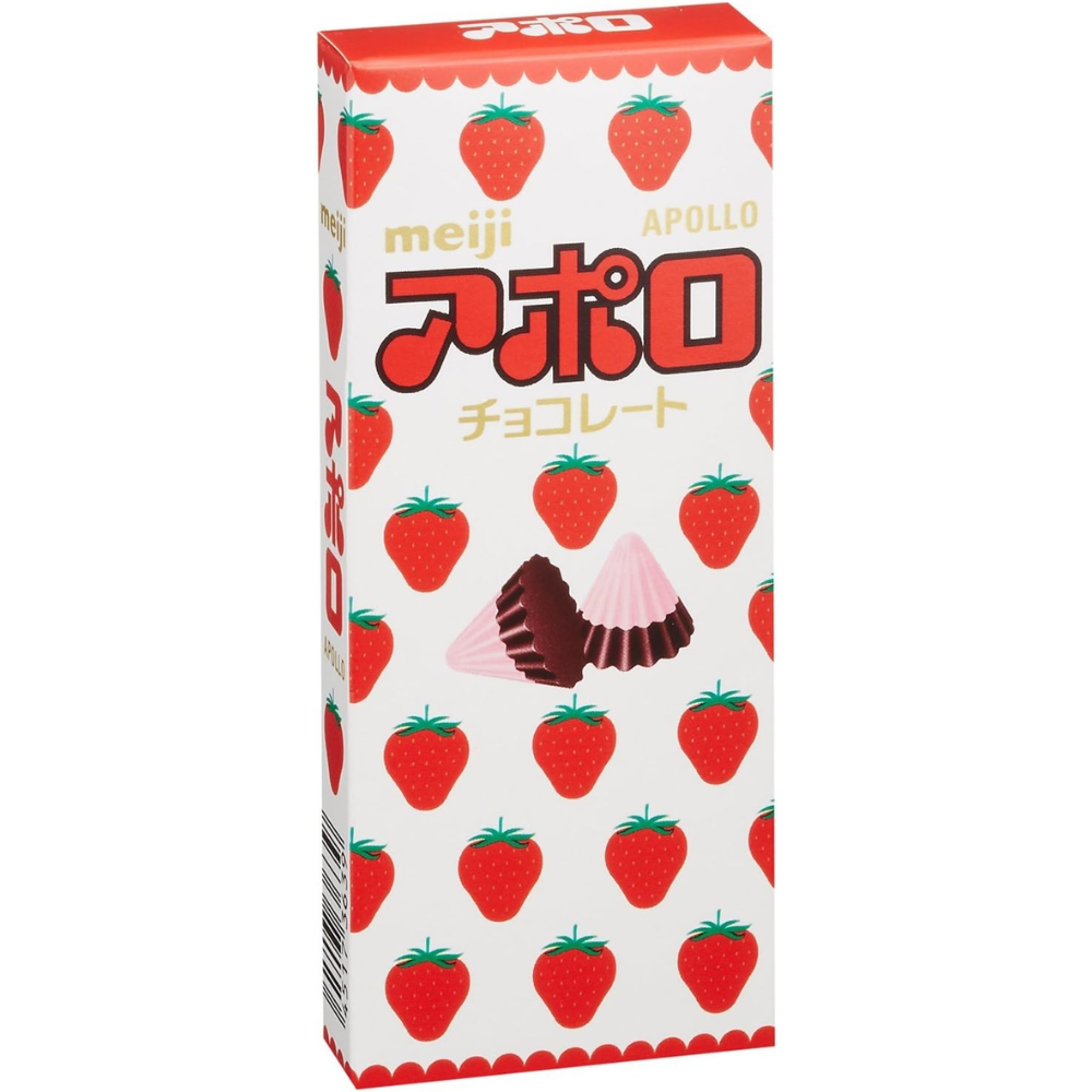 Meiji Apollo Strawberry Chocolate 46g – Made in JAPAN - Tokyo
