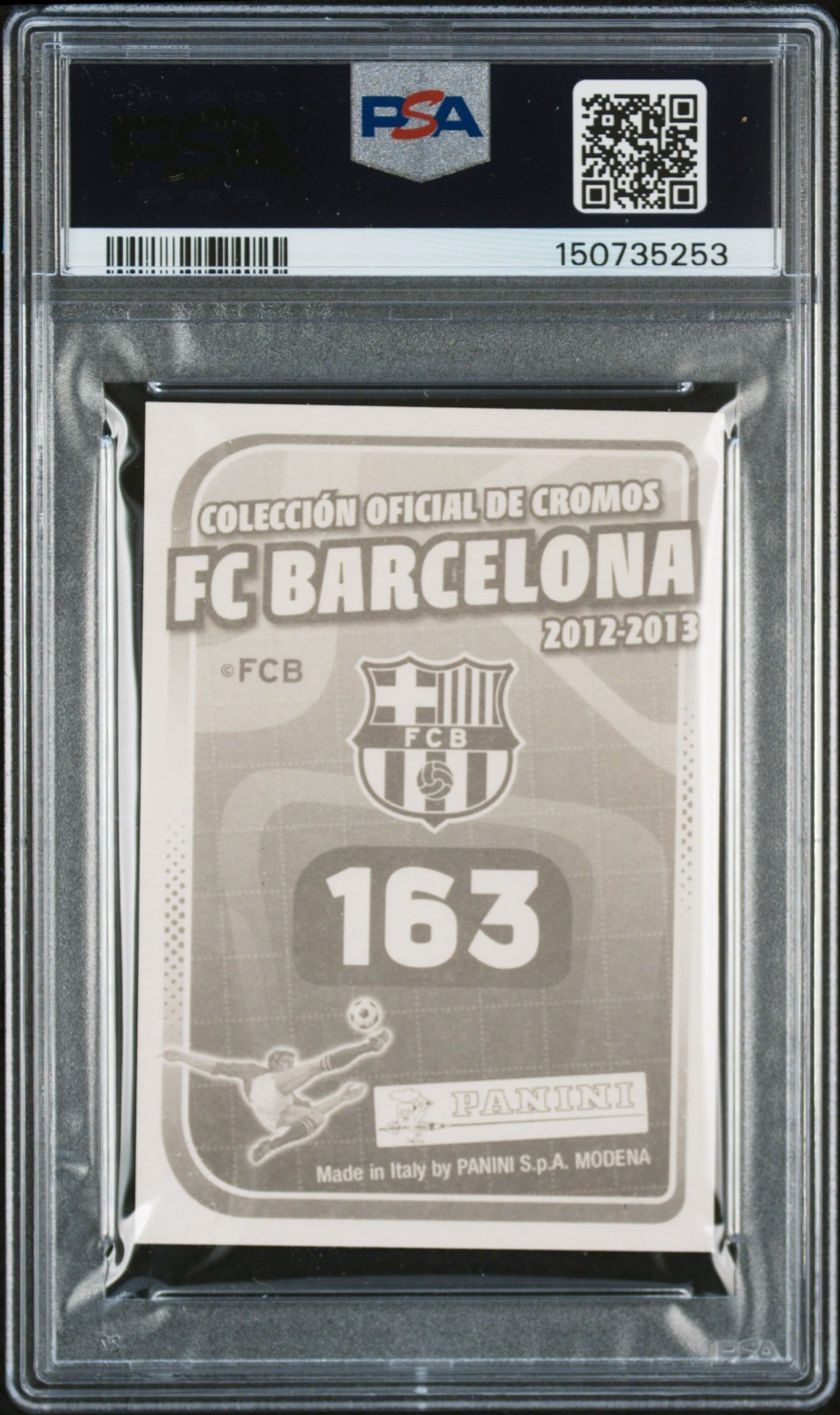 2012-13 PANINI FC BARCELONA AUTOGRAFO #163 LIONEL LEO MESSI AUTO GEM MINT PSA 9 view 2