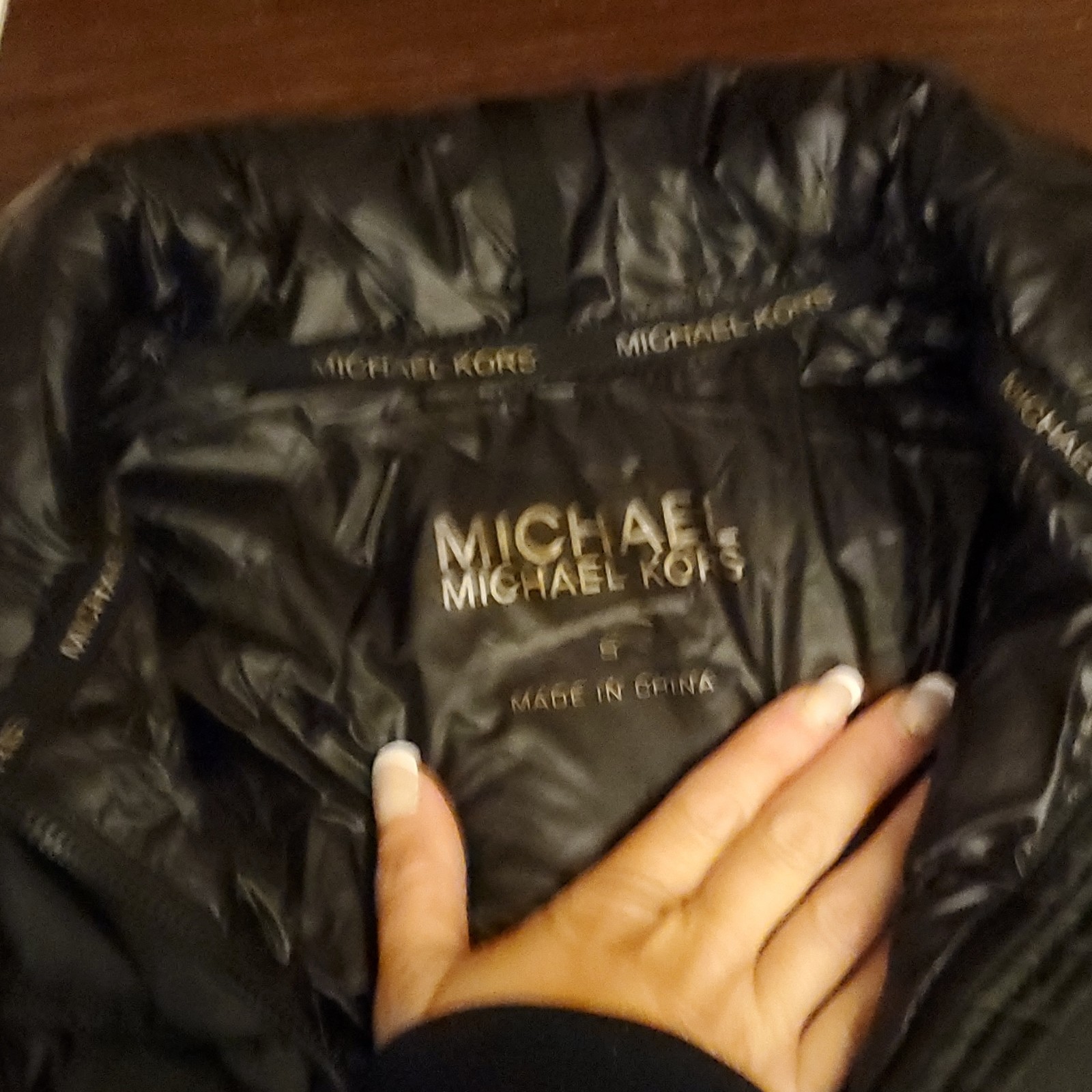 Michael Kors Women’s Black Puffer Vest Full Zip Down Insulated Size S