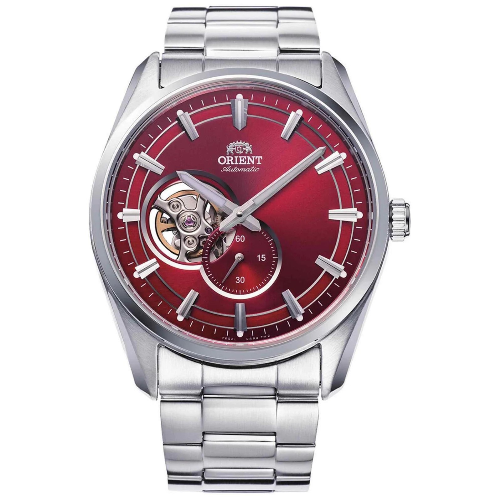 Orient Contemporary Open Heart Red Dial Steel Bracelet Men’s Watch RA-AR0010R30B