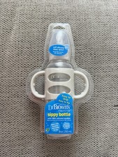 New Dr. Brown  s Milestones Narrow 6m Sippy Easy-Grip Bottle Soft Spout 8oz