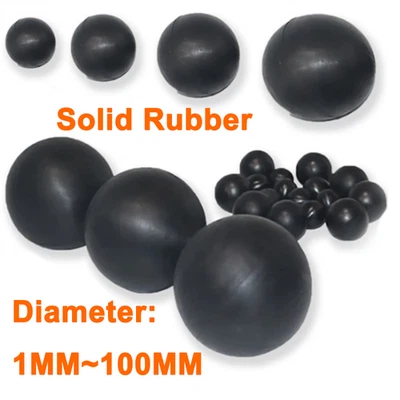 Hüpfball 2 mm-100 mm schwarz rund Vollgummi Ball - Bild 1 von 4