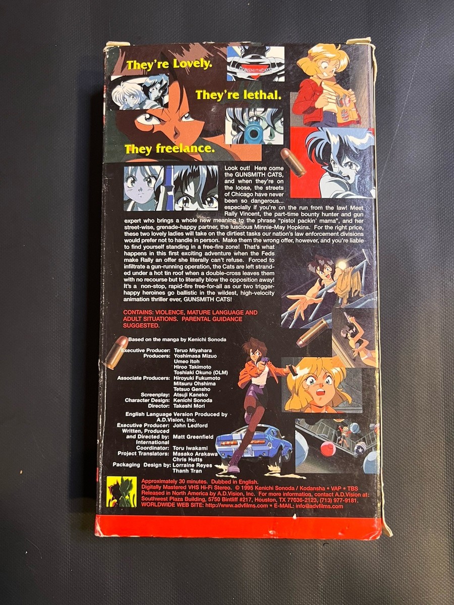Gunsmith Cats 1 (VHS, 1996, Dubbed) 702727009235| eBay