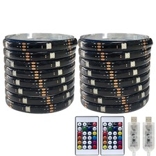 Ws2812b Rgb 5050smd Two Sets 6.5ft Flexible Black Pcb Full Color Led Strip Dream