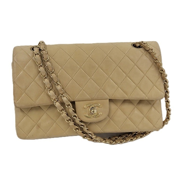 CHANEL Lambskin Matelasse Chain Shoulder Bag 25 A01112 953147