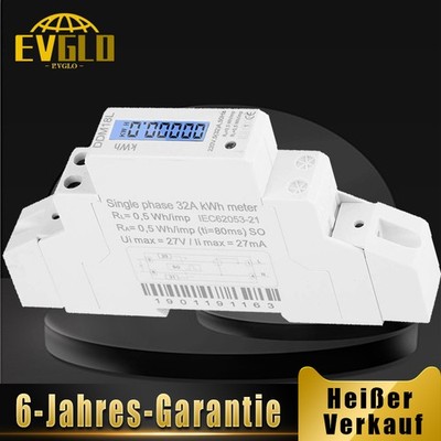 LCD Digital Energy Messgerät Einphase -DIN -Schiene Strom Stromverbrauch Monitor