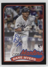 2024 Series 1 1989 Topps Baseball Black 50/199 Dane Myers #89BA-DMY Auto 08jk