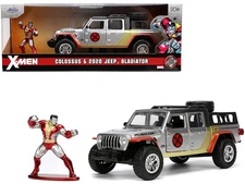2020 Jeep Gladiator Pickup Truck Silver and Colossus Diecast Figurine "X-Men" Ma