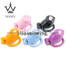 Male Chastity Cage Device 3D Printing Realistic Design Men Locking with 4 Rings