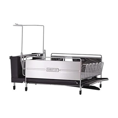 Expandable Stainless Steel Dish Rack with Rust-Resistant Soft Coated Wires an...