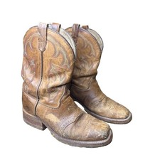 🤠✨ Double H DH3560 Jase Brown Leather Western Boots Men's 9D USA Made ✨🤠