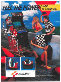Wec Le Mans 24 Konami Video Arcade Flyer / Brochure - Excellent