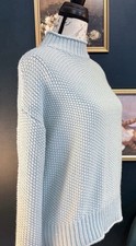 Womens Green Solid Knit Mock Neck Long Sleeve...