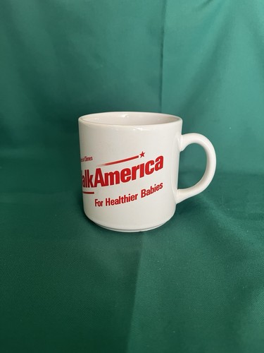 Vintage 90s March Of Dimes Walk America For Healthier Babies Coffee Mug 10 Oz. - Picture 2 of 8