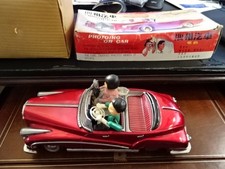 Vintage 60's  Photoing On Car  Tin Toy Car   Battery Operated