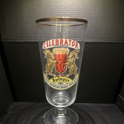 Ayinger Celebrator Doppelbock Beer Glass Germany Breweriana Collectible