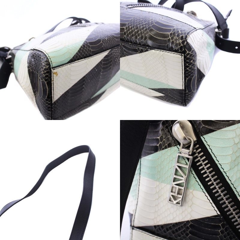 Kenzo Python Embossed Leather Shoulder Bag Crossb… - image 8