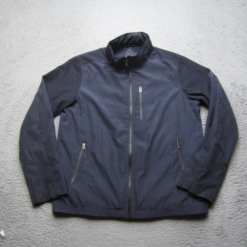 Chaqueta Tech by Tumi Para Hombre Mediana Azul Marino Cremallera Completa Rendimiento Resistente al Agua Foto 2 de 4