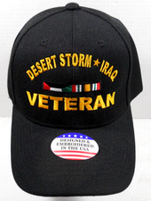Desert Storm Iraq patriotic military veteran cap hat adjustable