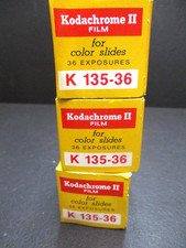 Kodachrome II K 135-36 film expired you are bidding 3 films Old Stock